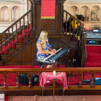 The Bleeding Obvious performs at Westgate Unitarian Chapel as part of Long Division 2021, Wakefield